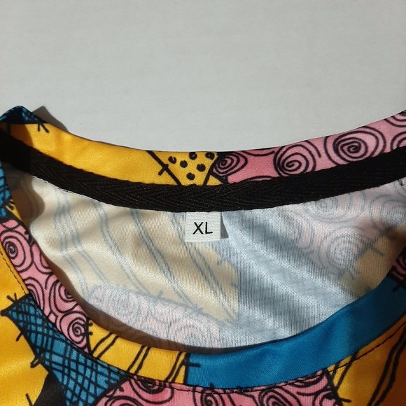 XL Nightmare before Christmas shirt All over print front and back bright colors - Picture 6 of 9